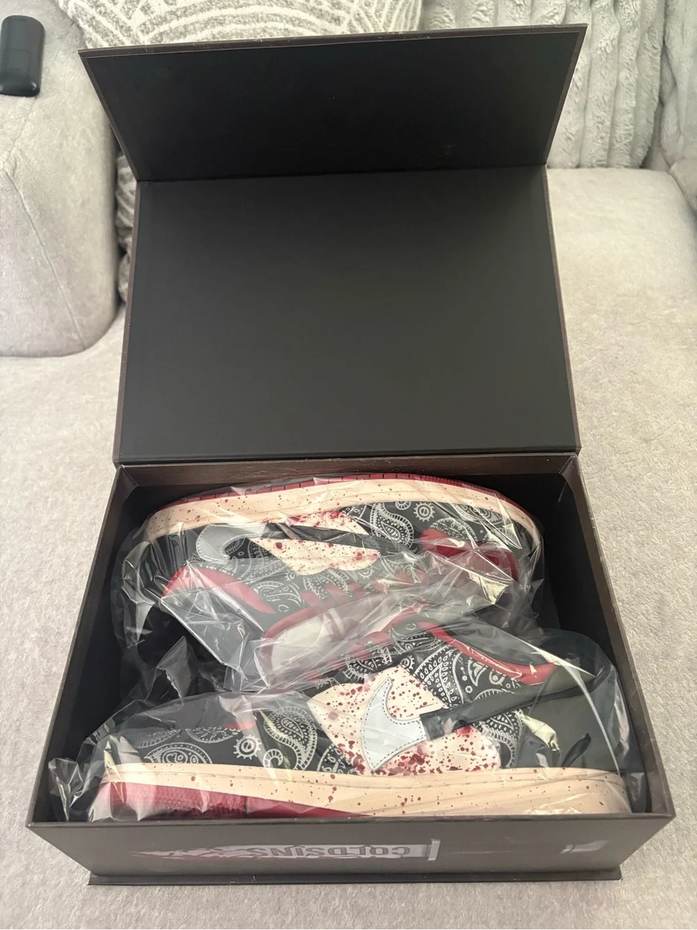 Cold Sins Ghost Face Killers - Black/Red/White Paisley Horror Size 9